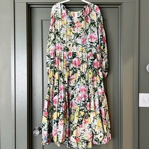 H&M Floral Midi Dress 100% Cotton